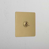 Designer Antique Brass 1 Gang 2 Way Toggle Switch
