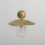Kensington Wall Light Fluted Glass – Antique Brass