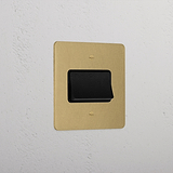 Designer Antique Brass Fan Isolator Switch Black