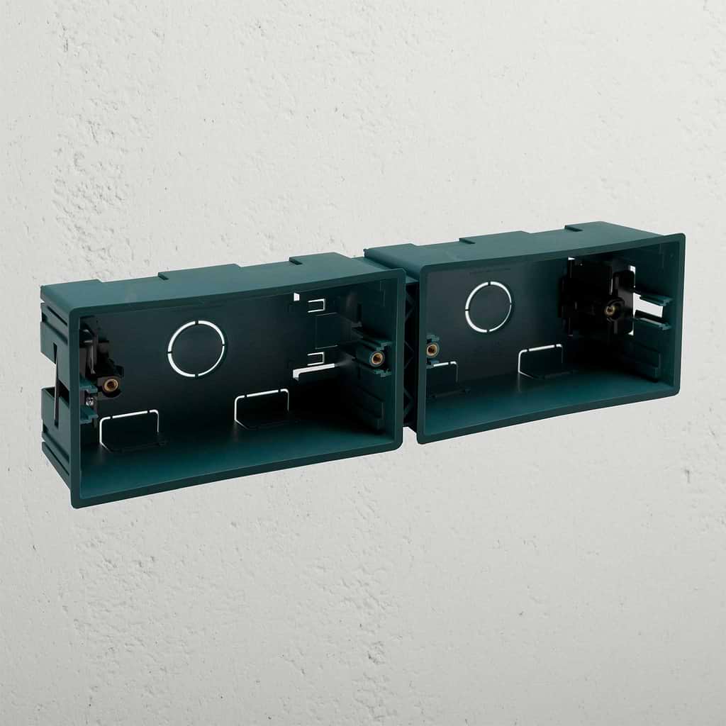 2x Double Plasterboard Back Box Landscape