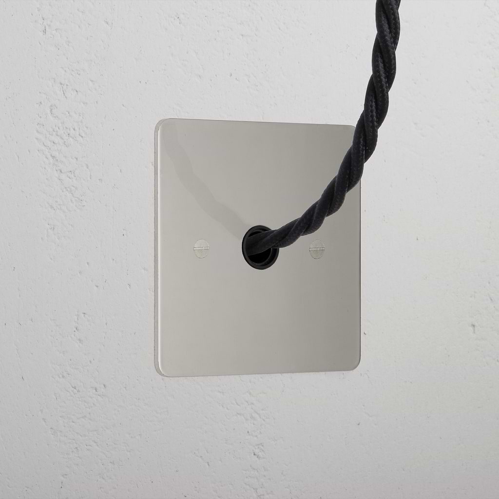 Premium Polished Nickel Flex Outlet Black