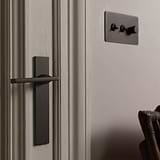 Clayton Long Plate Sprung Door Handle - Bronze  