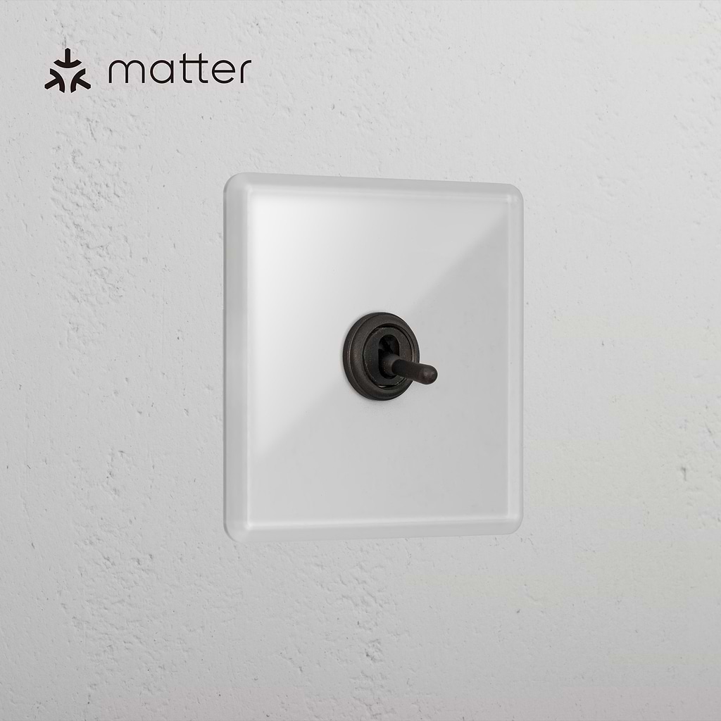 1G Smart Retractive Toggle Switch – Clear Bronze