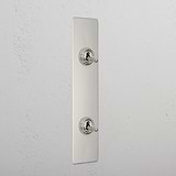 2G Architrave Two Way Toggle Switch - Polished Nickel 