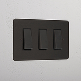 3G Two Way Rocker Switch - Bronze Black