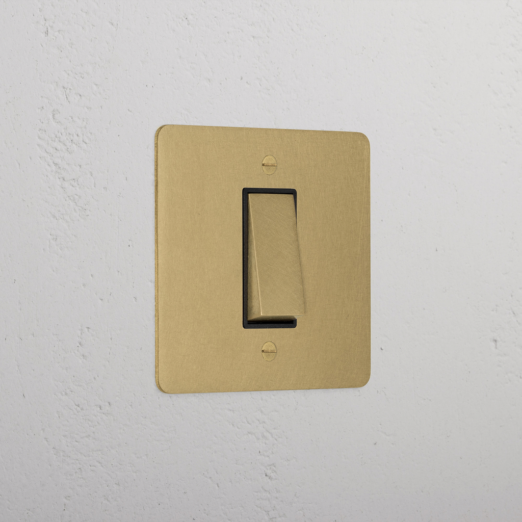 1G Two Way Rocker Switch | Antique Brass Black | Corston