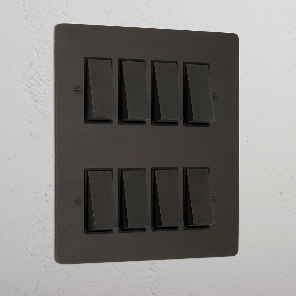 8G Two Way Rocker Switch - Bronze Black
