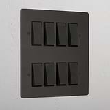 8G Two Way Rocker Switch - Bronze Black