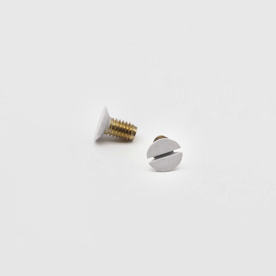 Brass Mounting Screws - White