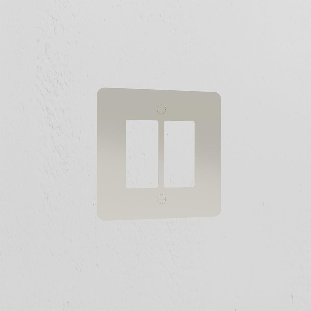 2G Rocker Switch Plate - Polished Nickel