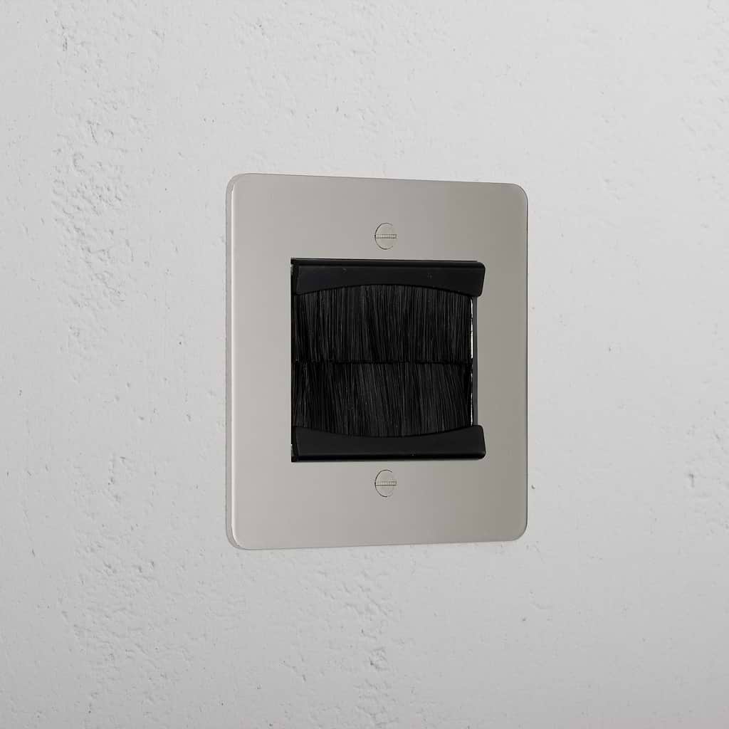 Luxury Polished Nickel Single Brush Plate Black