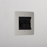 Luxury Polished Nickel Single Brush Plate Black