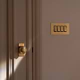 Poplar Short Plate Sprung Door Knob - Antique Brass 
