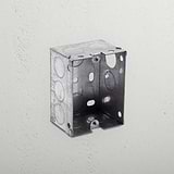 2G Slimline Rocker Switch Plate - Paintable, mounted on a light-colored wall.