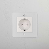 Schuko Socket - Paintable White, 1G Sockets & Modules displayed against a textured white background.