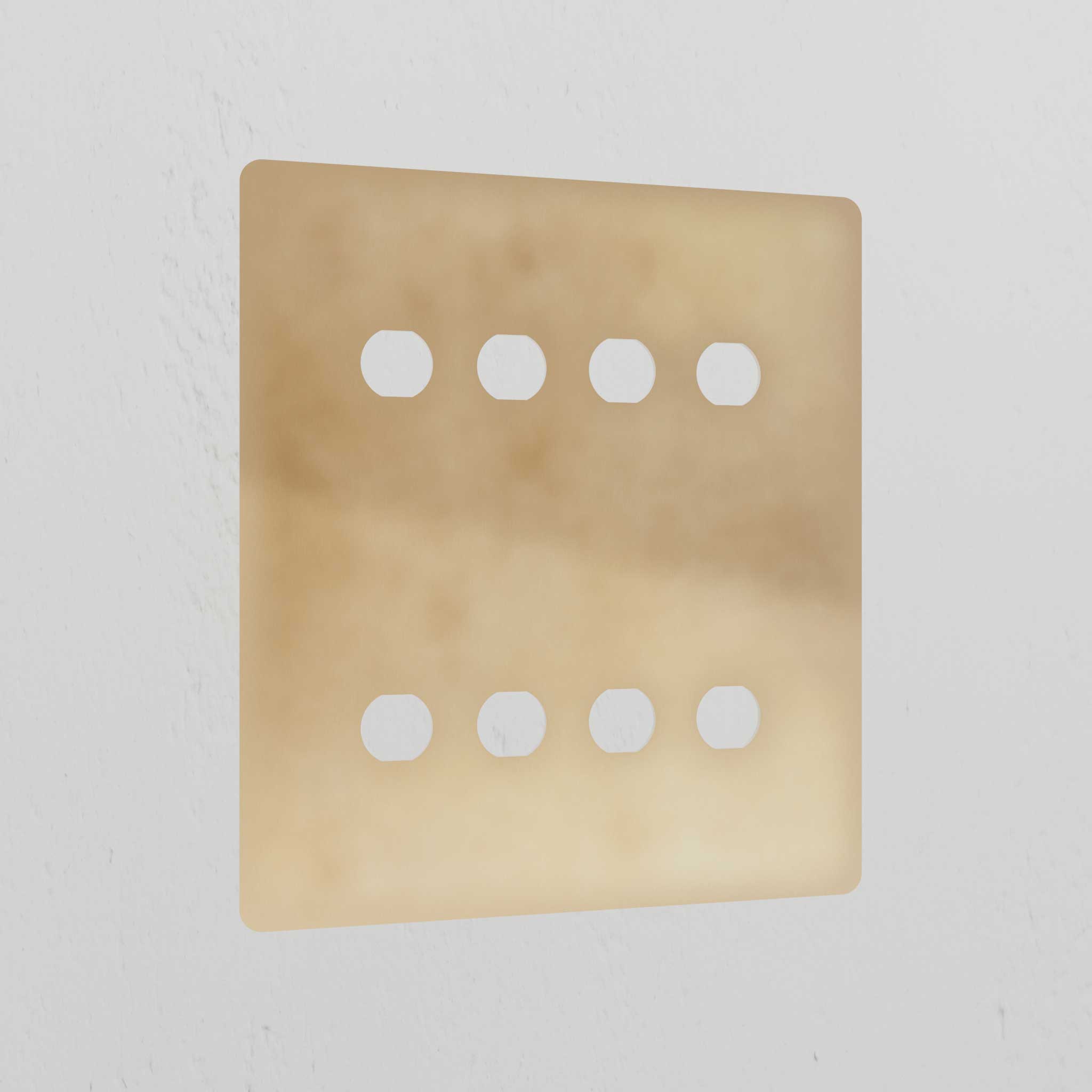 8G Switch Plate - Antique Brass