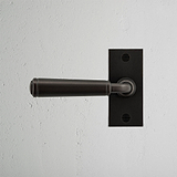 Digby Short Plate Sprung Door Handle - Bronze 