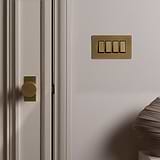 Onslow Short Plate Sprung Door Knob - Antique Brass