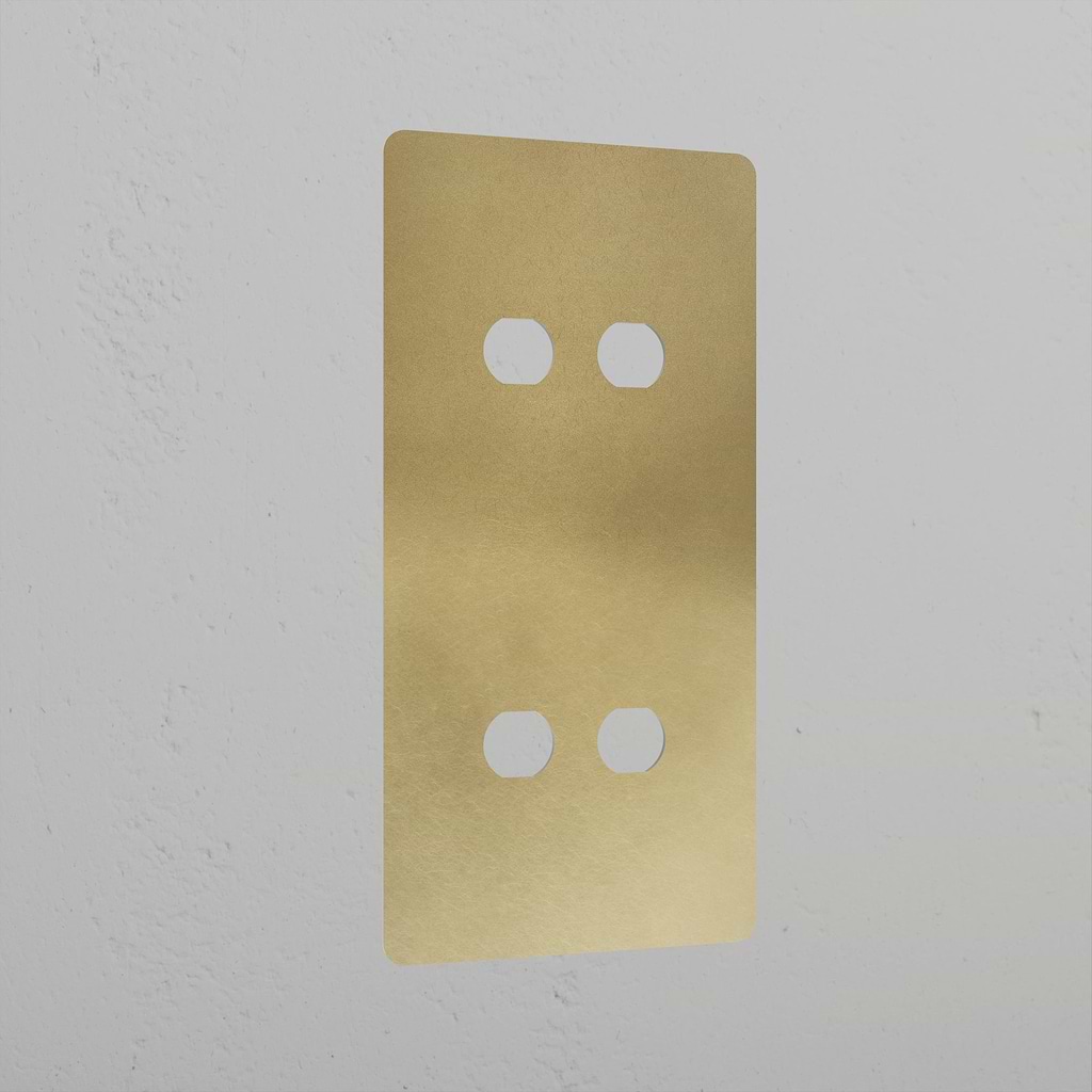 4G Vertical Switch Plate - Antique Brass