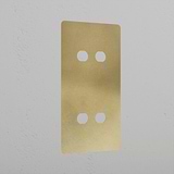 4G Vertical Switch Plate - Antique Brass