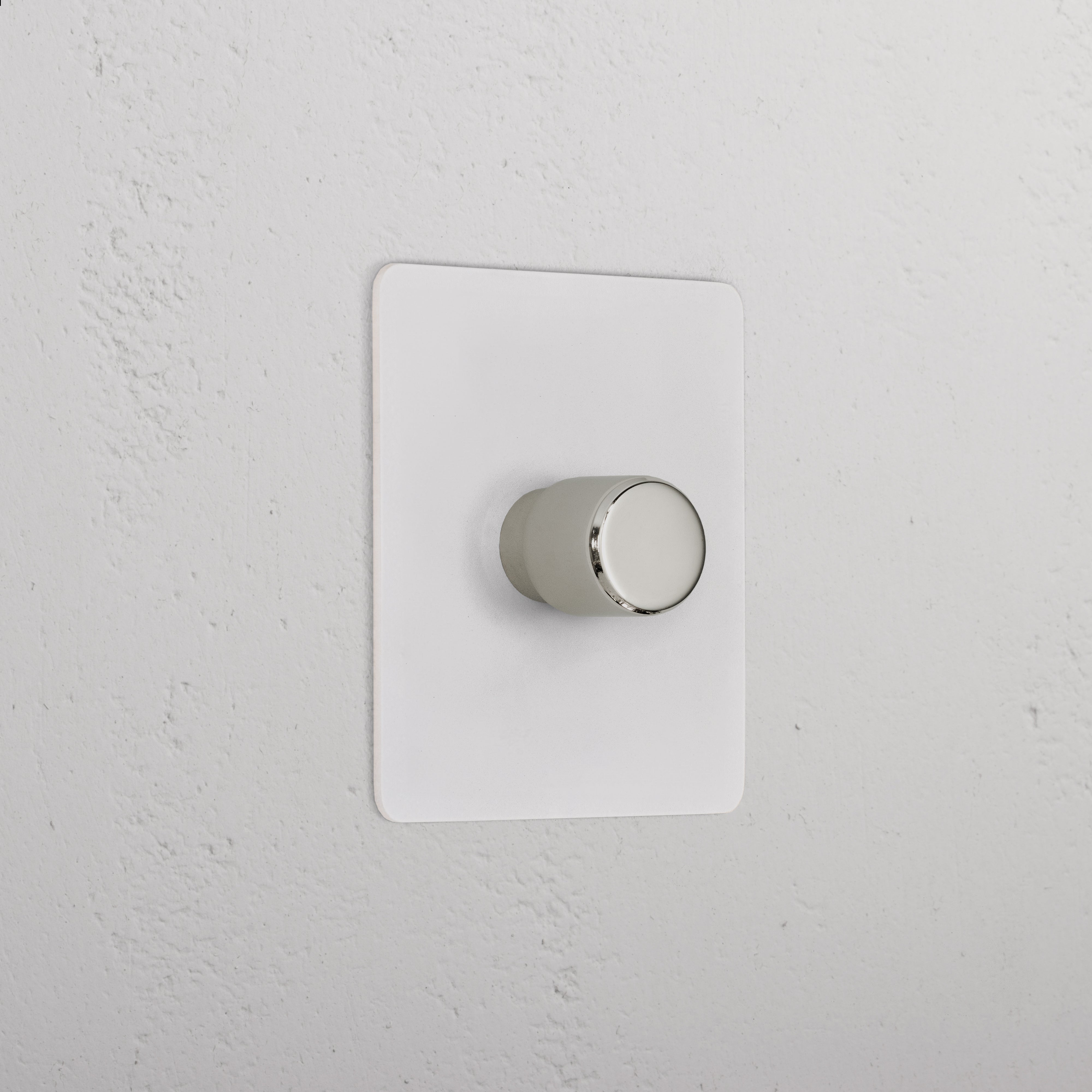 1G Dimmer Slimline Switch _ Paintable Polished Nickel