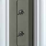 Close-up of a 2G architrave two-way toggle switch with a paintable polished nickel finish.