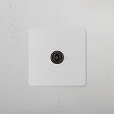 1G Centre Retractive Toggle Switch in Paintable Bronze, designed for seamless integration and modern functionality.