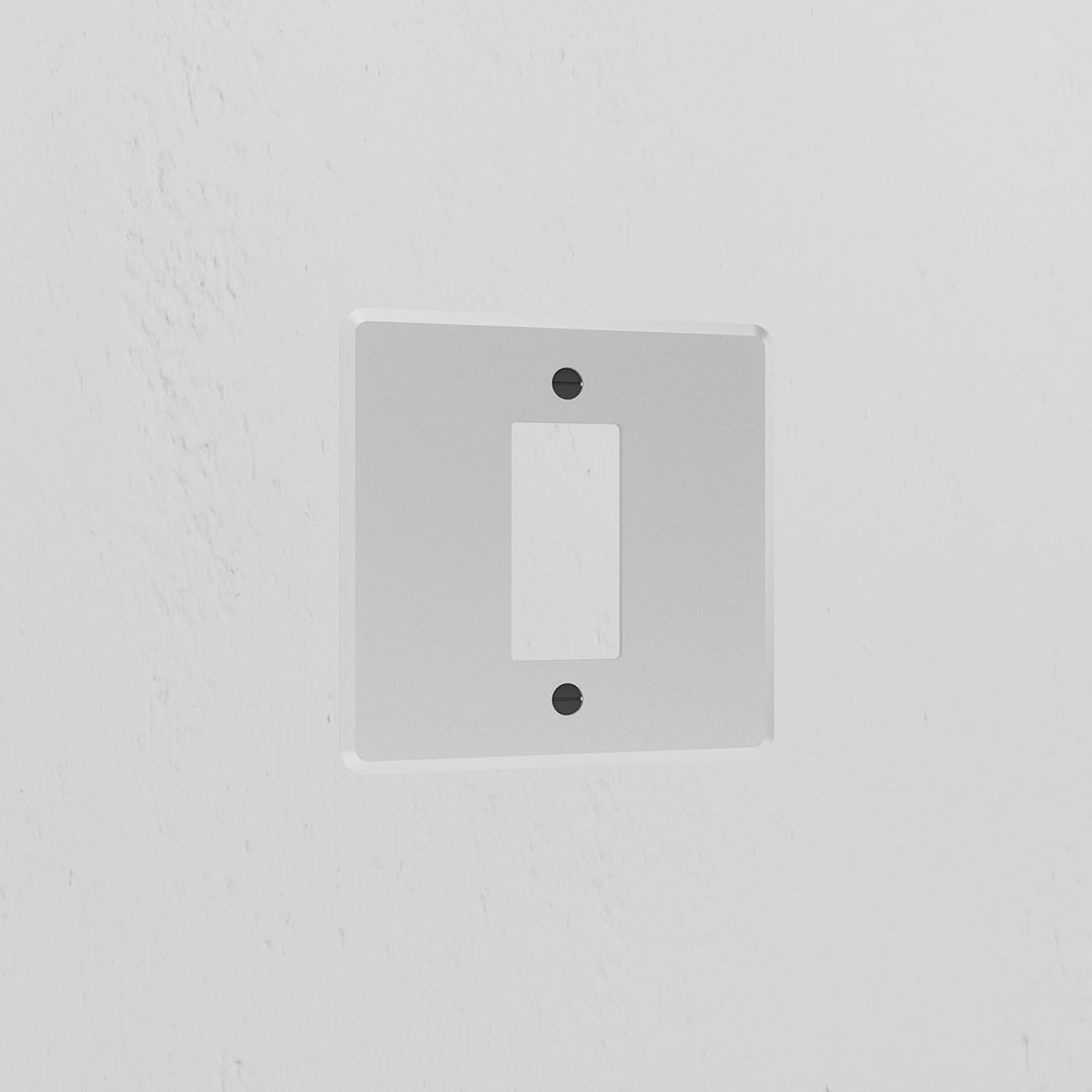 1G Rocker Switch Plate - Clear Black