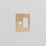 25mm Module & 1G Switch Slimline Plate - Antique Brass