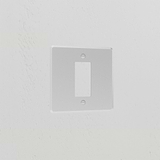 1G Rocker Switch Plate - Clear White