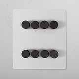 8G Dimmer Switch in Paintable Bronze finish, suitable for 8G Switches & Dimmers, displayed on a white background.