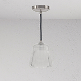 Richmond Medium Pendant Light Fluted Glass - Polished Nickel