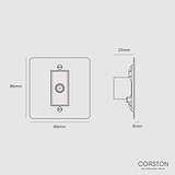 TV Outlet Socket - Paintable Black