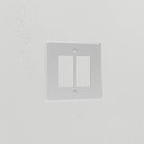 2G Rocker Switch Plate - Clear White