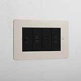 Premium Polished Nickel 8x Usb-C Ports Socket Black