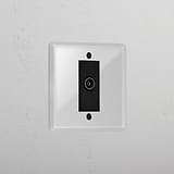 Clear Tv Outlet Designer Socket Black