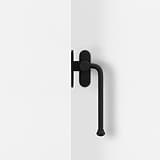 Bronze Southbank Casement Window Handle with Plate Right, designed for elegant window functionality and style.