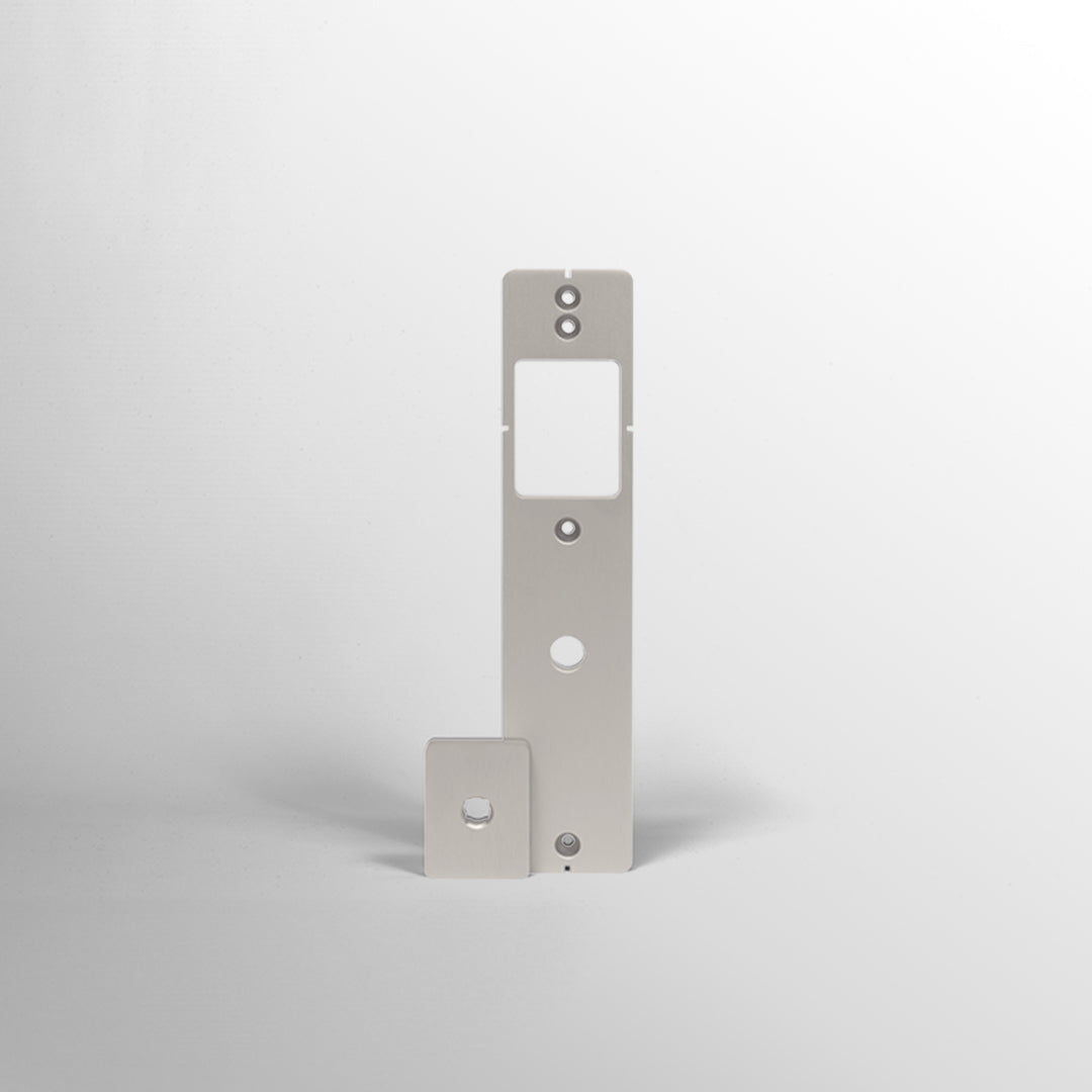 Flat Plate Routing Jig tool displayed against a white background, featuring two metal plates with multiple holes.