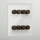 Clear Bronze 8 Gang 2 Way Dimmer Elegant Light Switch