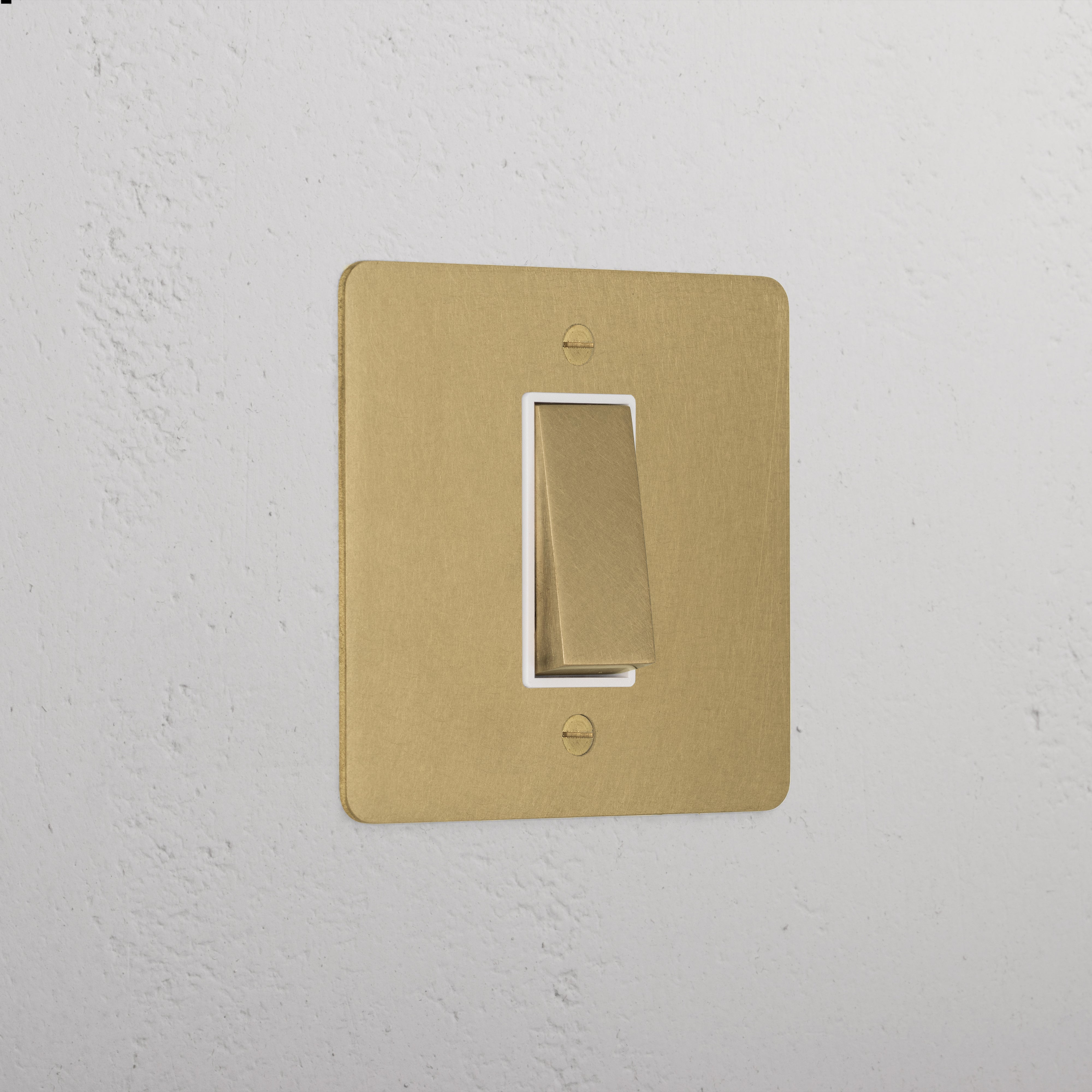 1G Intermediate Rocker Switch - Antique Brass White