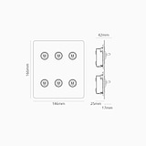 6G Two Way Toggle Switch - Paintable Polished Nickel