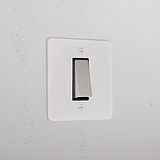 1G Intermediate Rocker Switch _ Paintable Polished Nickel Black