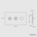 3G Mixed Switch 2T1D - Clear Antique Brass