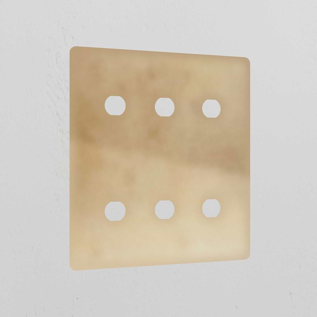 6G Switch Plate - Antique Brass