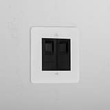 2x CAT6 Socket _ Paintable Black 