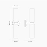 Claremont Medium Wall Light Fine Porcelain - Polished Nickel