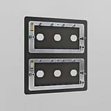 Bronze brass switch plate (6G) stylishly designed for wall installation.