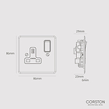 Single Socket UK - Clear Black