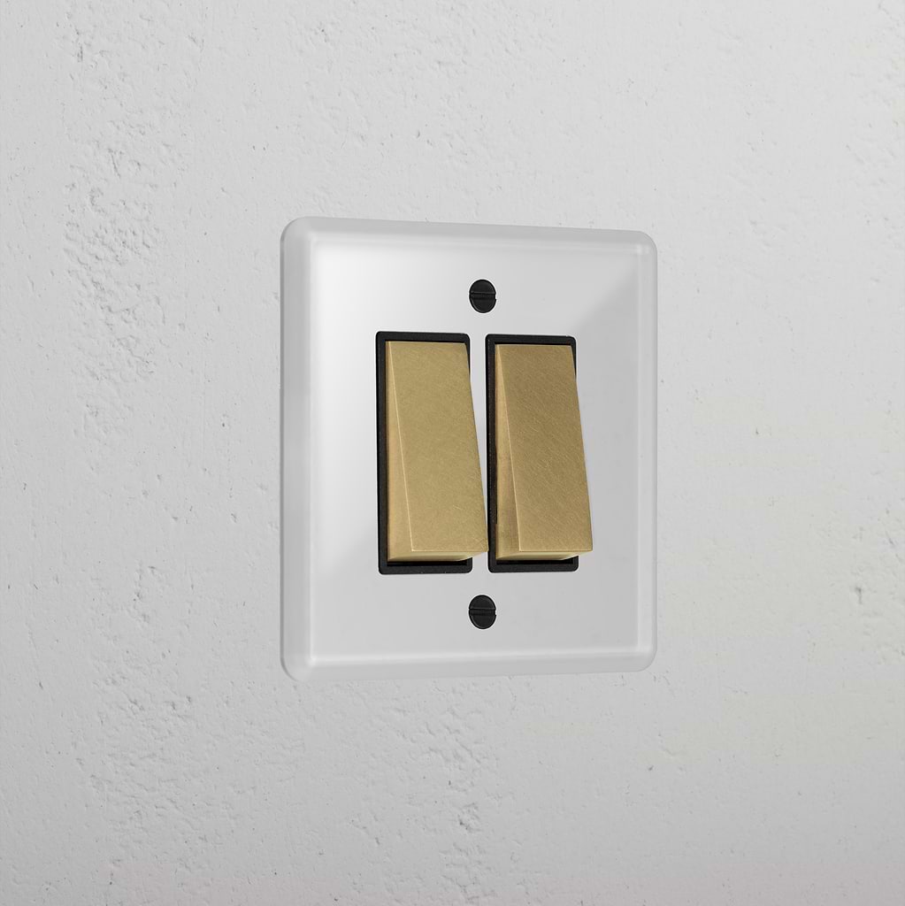 2G Two Way Rocker Switch | Clear Antique Brass Black | Switches ...