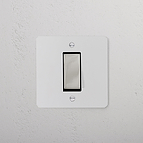 1G Intermediate Rocker Switch in paintable polished nickel black finish, part of 1G Switches & Dimmers collection.